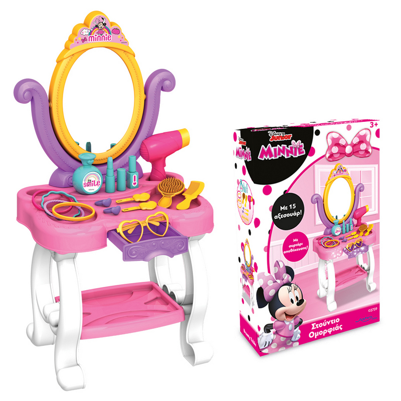 3759-detska-toaletka-s-gromove-minnie-dede Dede Детска тоалетка с аксесоари, Minnie Mouse - Image 1