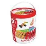 Classic World Дървен конструктор с цветни елементи