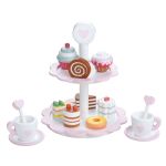 Детски сервиз за кафе и поднос със сладкиши