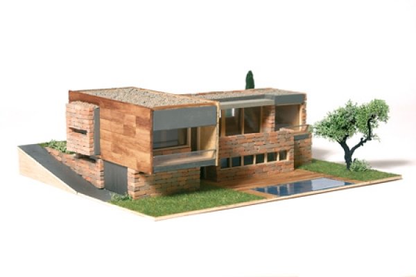 maket-s-mini-tuhli-kyshta-domus-kits-40600 Domus Kits Макет с мини тухли, Модерна фамилна къща