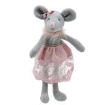 Парцалена кукла Мишле с розова рокля, 32 см, The Puppet Company