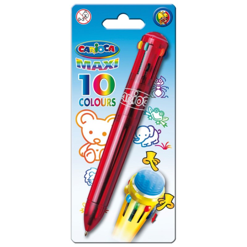 41500-himikalka-s-10-tzvyata-carioca Carioca Химикалка с 10 цвята - Image 1