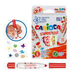 Carioca Маркери с печати, 6 цвята