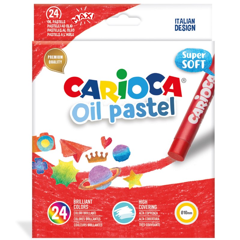 43278_pasteli_carioca Carioca Меки маслени пастели Maxi, 24 цвята - Image 1