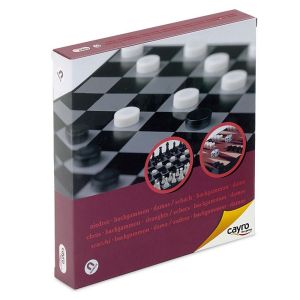 Cayro Магнитна игра - Шах, Дама, Табла, 3 в 1