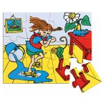 Дървен пъзел с Пипи Дългото чорапче, 12 части - Pippi