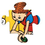 Pippi Дървен пъзел, Пипи Дългото чорапче, 24 части - Image 3