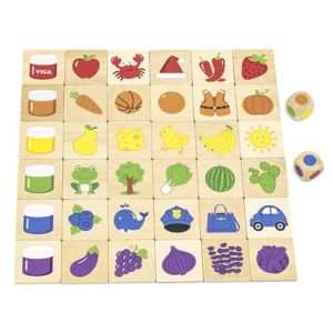 Дървена игра с цветни плочки, Viga Toys