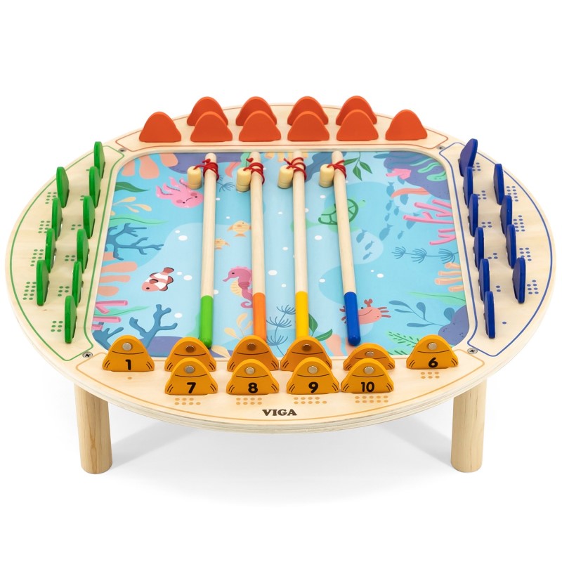 44546-dyrvena-masa-za-igra-s-ribolov-viga-toys-1 Дървена маса с игра на риболов - Viga Toys