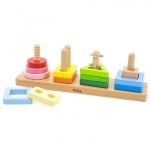 Дървен сортер с геометрични форми - Viga Toys