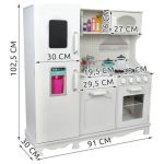 Malatec Детска дървена кухня с хладилник и аксесоари, голяма - Image 8