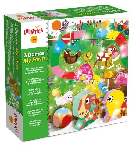 46768 Lisciani Комплект от 3 забавни игри, Ферма
