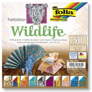 Folia Блокче с цветни хартии за оригами, Wildlife