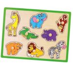 Дървен пъзел с дръжки, Сафари - Viga Toys