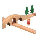 Lelin Toys Дървено влакче с релси и аксесоари, 50 части - Image 4