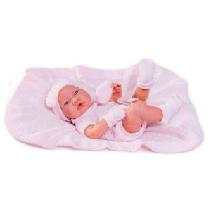 Antonio Juan Кукла бебе Миа с плетени дрешки и одеяло