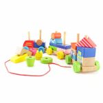 Дървено влакче с цветни блокчета - Viga Toys - Image 3