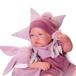 Antonio Juan Кукла бебе Мия с биберон и зайче 1