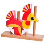 Classic World Дървен пъзел с цветни блокчета, Лъвче - Image 3