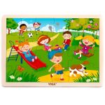 Дървен пъзел Пролет, 24 части - Viga Toys