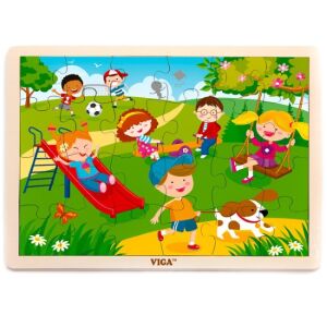 Дървен пъзел Пролет, 24 части - Viga Toys