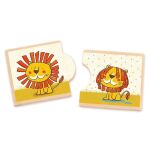 Дървен пъзел с противоположности, Лъвчето Лео - Goula - Image 2