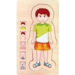 Small Foot Многослоен пъзел, Анатомията на момче - Image 2