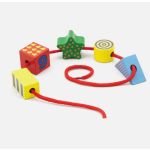 Дървени цветни фигури за нанизване - Viga Toys - Image 3