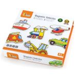 Дървени магнитни превозни средства, 20 броя - Viga Toys
