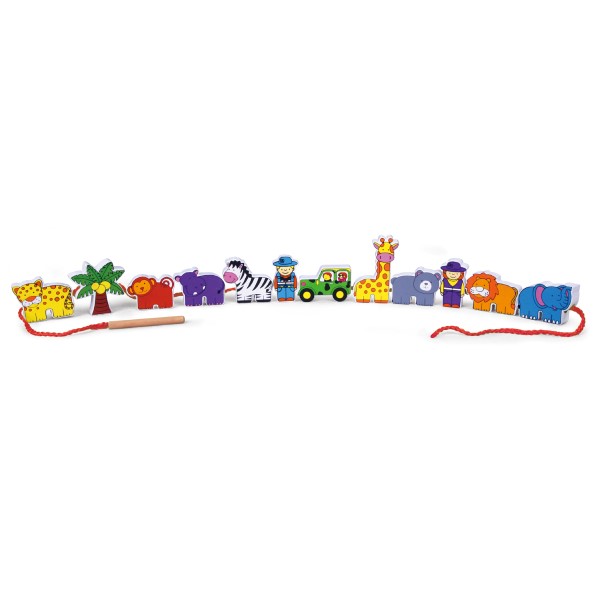 59549 Дървени фигури за нанизване ZOO - Viga Toys