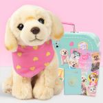 Studio Pets Плюшено куче Лабрадор с куфарче и стикери, Щастливко 23 см - Image 2