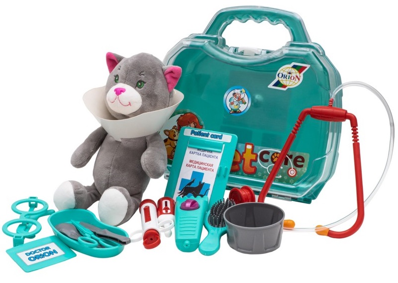 620919-plusheno-kote-s-veterinarno-kufare-orion-toys Ветеринарно куфарче с плюшено коте, Orion Toys 0919