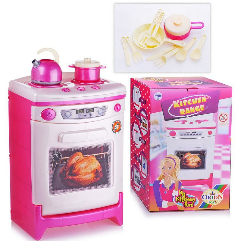 621822-detska-pechka-s-kotloni-i-serviz-orion-toys Детска печка с котлони и вградена музика, Orion Toys 1822