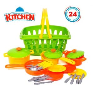 Technok Toys Кухненски комплект в кошница