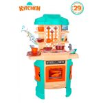Technok Toys Детска кухня с посуда и звукови ефекти, синя