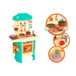 Technok Toys Детска кухня с посуда и звукови ефекти, синя - Image 2