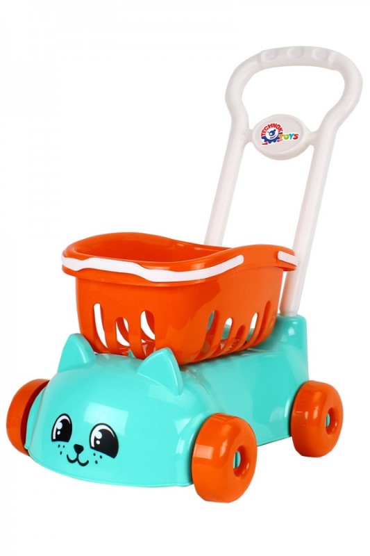 636924-detska-kolichka-kote-s-koshnitza-technok-toys Technok Toys Детска количка с пазарска кошница, синя - Image 1