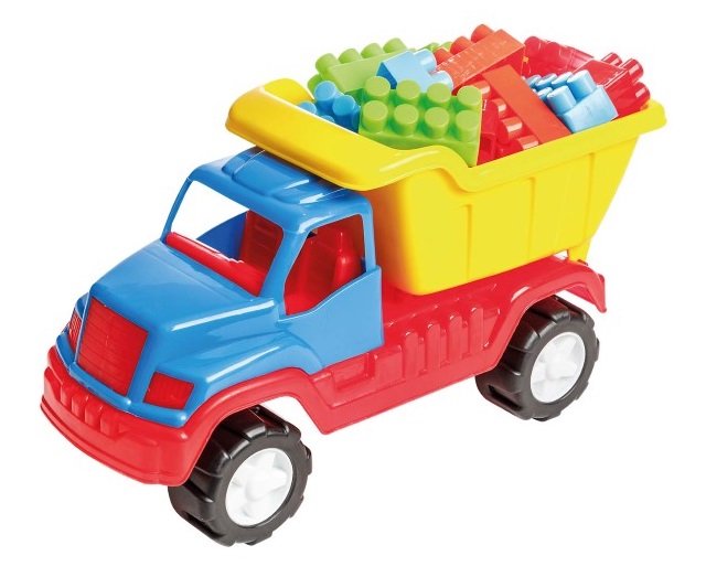 652951-kamion-samosval-s-stroitelni-blokcheta-burak-toys Burak Toys Детски камион с цветни блокчета - Image 1