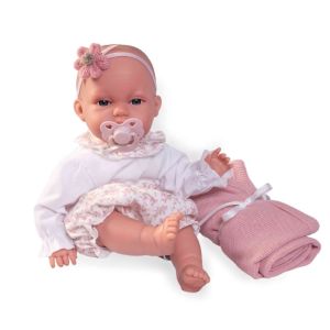 Antonio Juan Кукла бебе Клара с биберон и меко одеяло