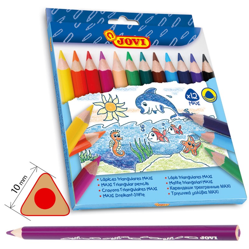 735_molivi_jovi Цветни моливи Jumbo Maxi, 12 цвята Jovi 735