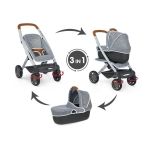 Smoby Детска количка за кукли Quinny 3 в 1, сива - Image 5