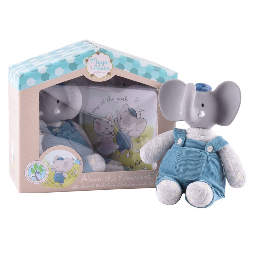 781152-komplekt-meko-slonche-s-knizhka-tikiri Tikiri Toys: Комплект Слончето Алвин с книжка - Image 1