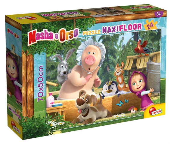 86092-lisciani-puzel-masha Детски пъзел Маша и Мечока, 24 части Lisciani