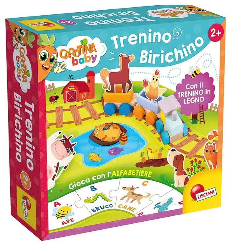 86702-dyrveno-vlakche-s-puzel-carotina-baby-lisciani Игра с дървено влакче и пъзел Lisciani