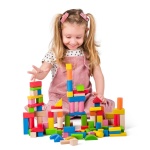 Woody Дървен конструктор с цветни блокчета - Image 4