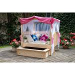 Woody Детска дървена беседка на колелца с пясъчник - Image 3