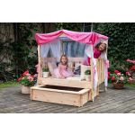 Woody Детска дървена беседка на колелца с пясъчник - Image 5