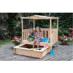 Woody Детска дървена беседка на колелца с пясъчник - Image 8