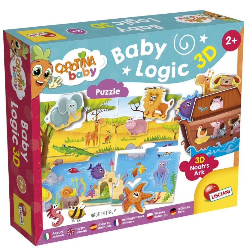 92536-detski-3d-puzel-baby-logic-korab-s-zhivotni-lisciani 92536 Lisciani Детски 3D пъзел, Кораб с животни