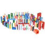 Дървено цветно домино Kruzzel